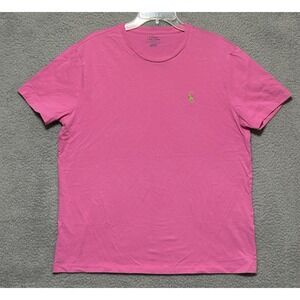 Polo Ralph Lauren Shirt Women L Crew Neck Short Sleeve Cotton Sport Green Pony